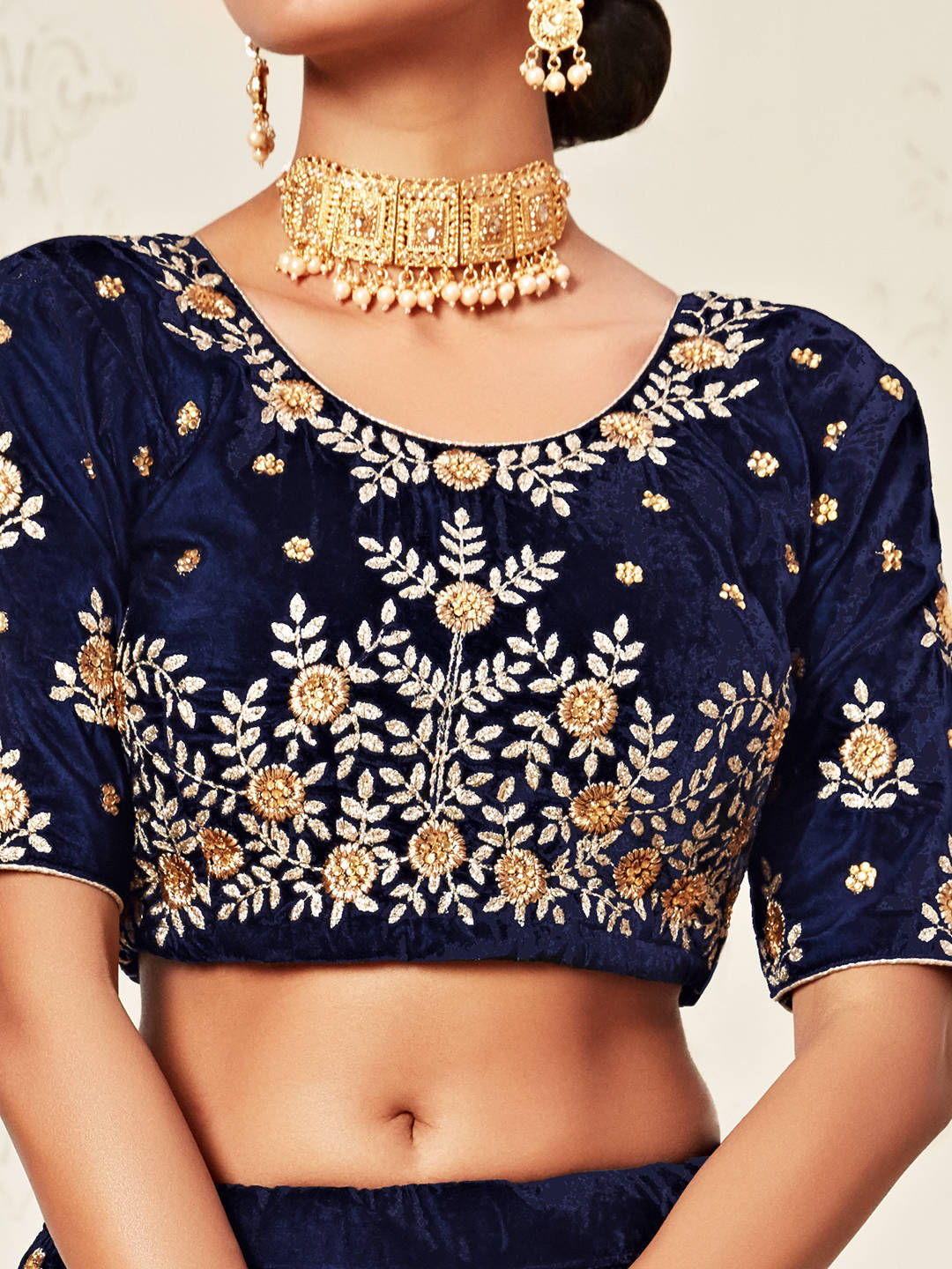 NAVY BLUE DESIGNER LEHENGA