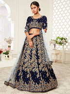 NAVY BLUE DESIGNER LEHENGA