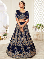 NAVY BLUE DESIGNER LEHENGA