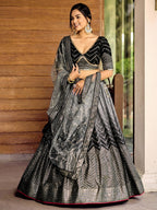 BLACK SEQUINS RECEPTION LEHENGA CHOLI