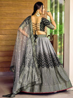 BLACK SEQUINS RECEPTION LEHENGA CHOLI