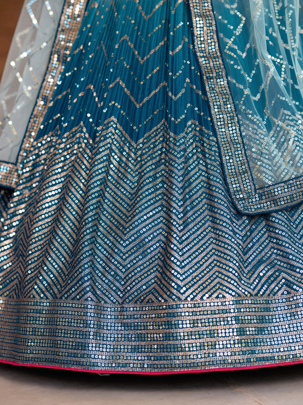 BLUE VELVET RECEPTION LEHENGA CHOLI
