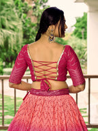 ROSE PINK SILK RECEPTION LEHENGA CHOLI