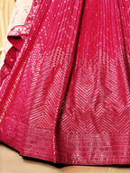 ROSE PINK SILK RECEPTION LEHENGA CHOLI