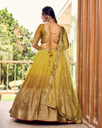 MUSTARD YELLOW SILK LEHENGA CHOLI