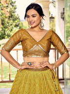 MUSTARD YELLOW SILK LEHENGA CHOLI