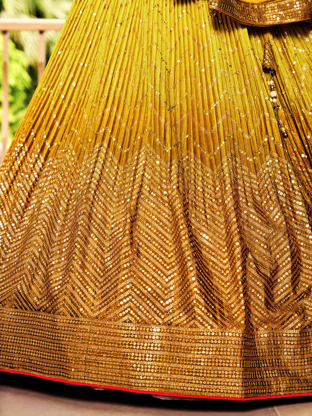 MUSTARD YELLOW SILK LEHENGA CHOLI