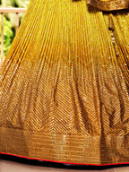MUSTARD YELLOW SILK LEHENGA CHOLI