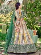 GREEN MEHENDI SILK LEHENGA CHOLI
