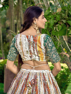 GREEN MEHENDI SILK LEHENGA CHOLI