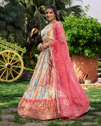 MEGENTA PINK RECEPTION LEHENGA CHOLI