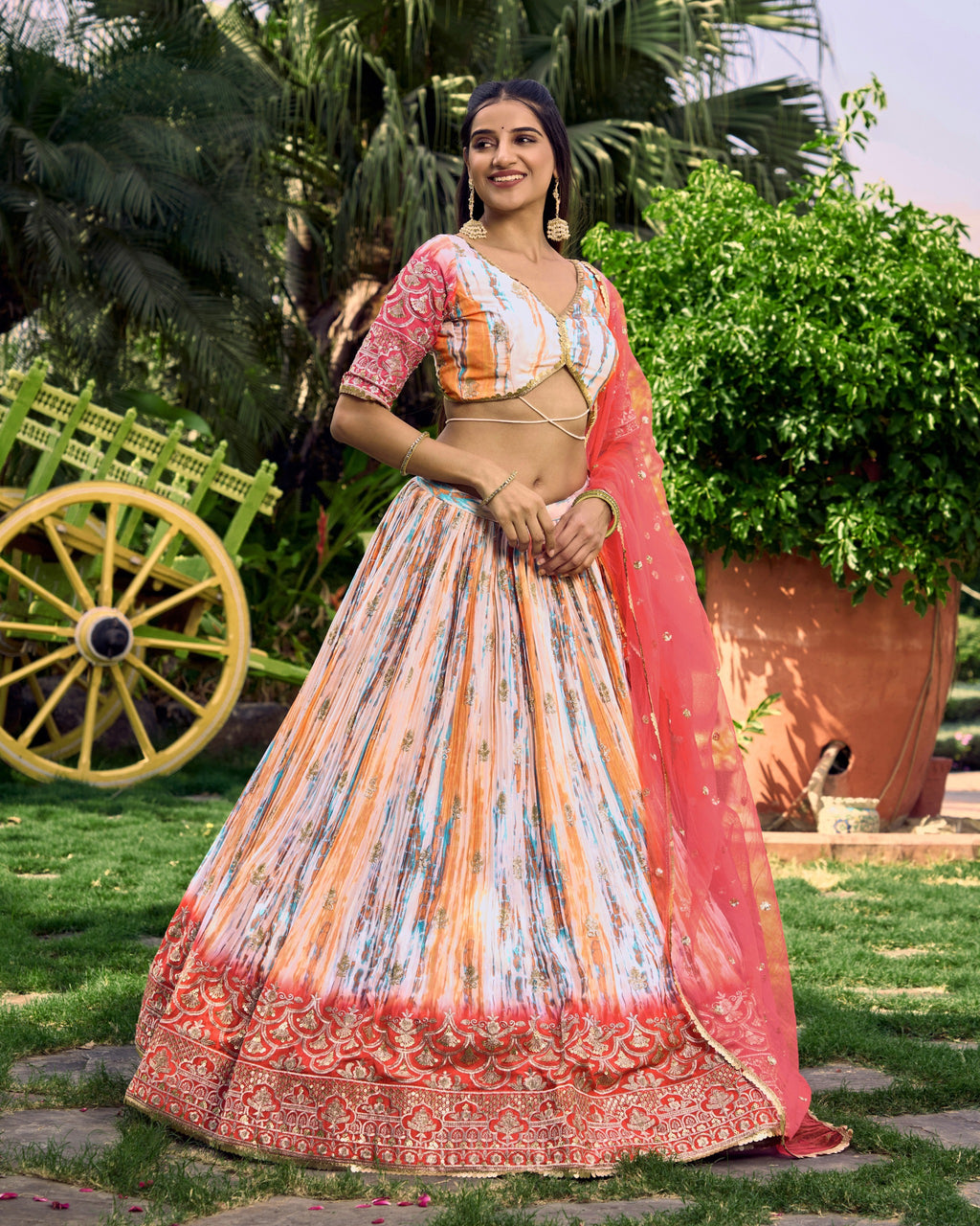 MEGENTA PINK RECEPTION LEHENGA CHOLI