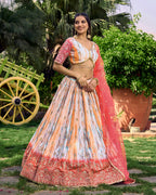 MEGENTA PINK RECEPTION LEHENGA CHOLI