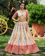 MEGENTA PINK RECEPTION LEHENGA CHOLI