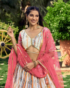 MEGENTA PINK RECEPTION LEHENGA CHOLI