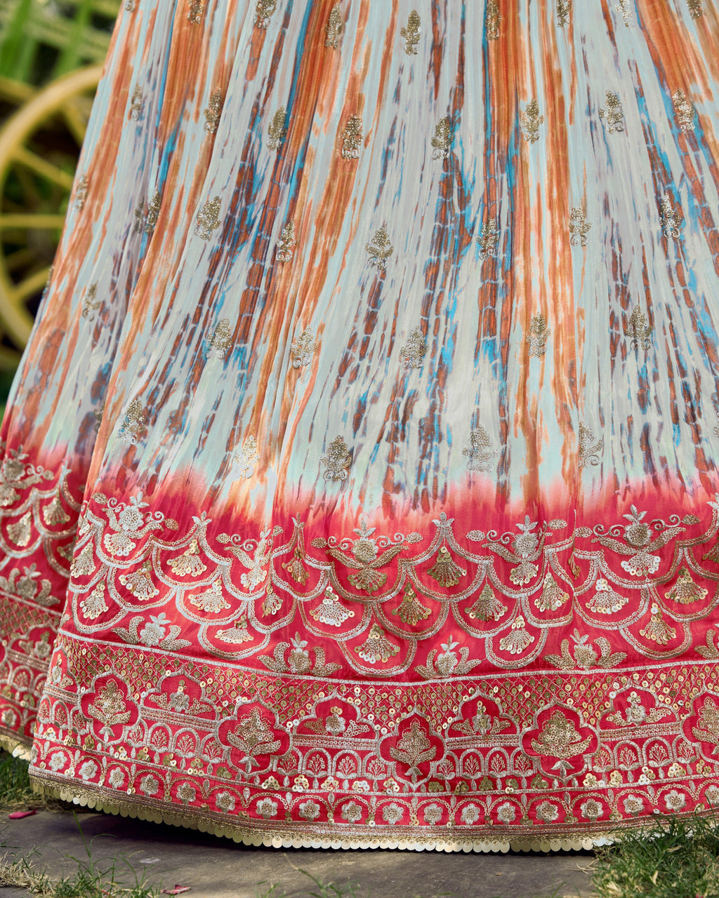 MEGENTA PINK RECEPTION LEHENGA CHOLI