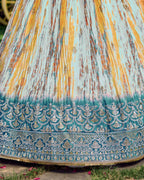 RAMA BLUE SILK RECEPTION LEHENGA CHOLI