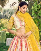 CORN YELLOW SILK LEHENGA CHOLI