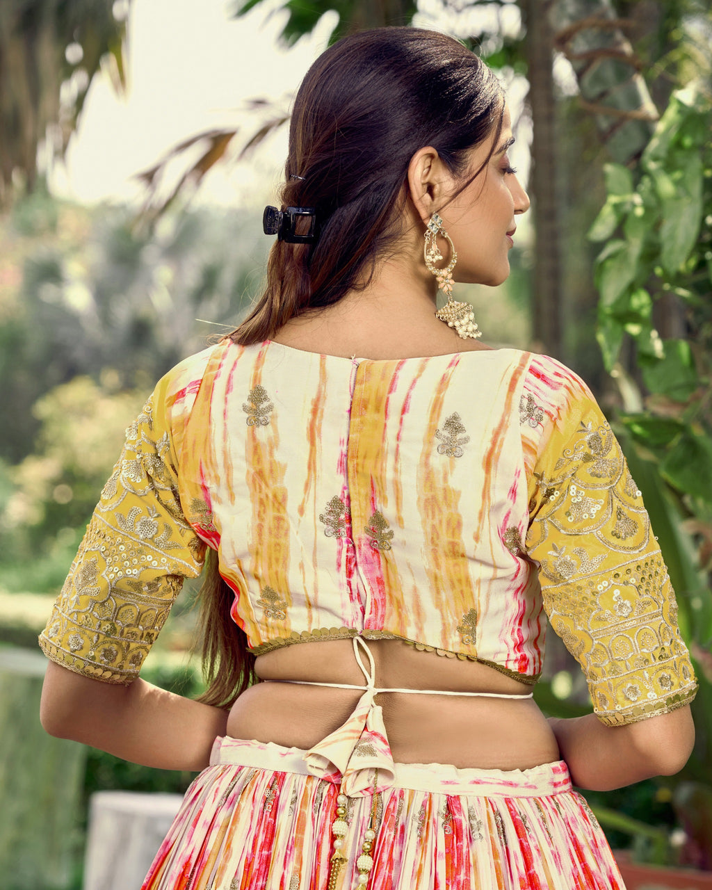 CORN YELLOW SILK LEHENGA CHOLI
