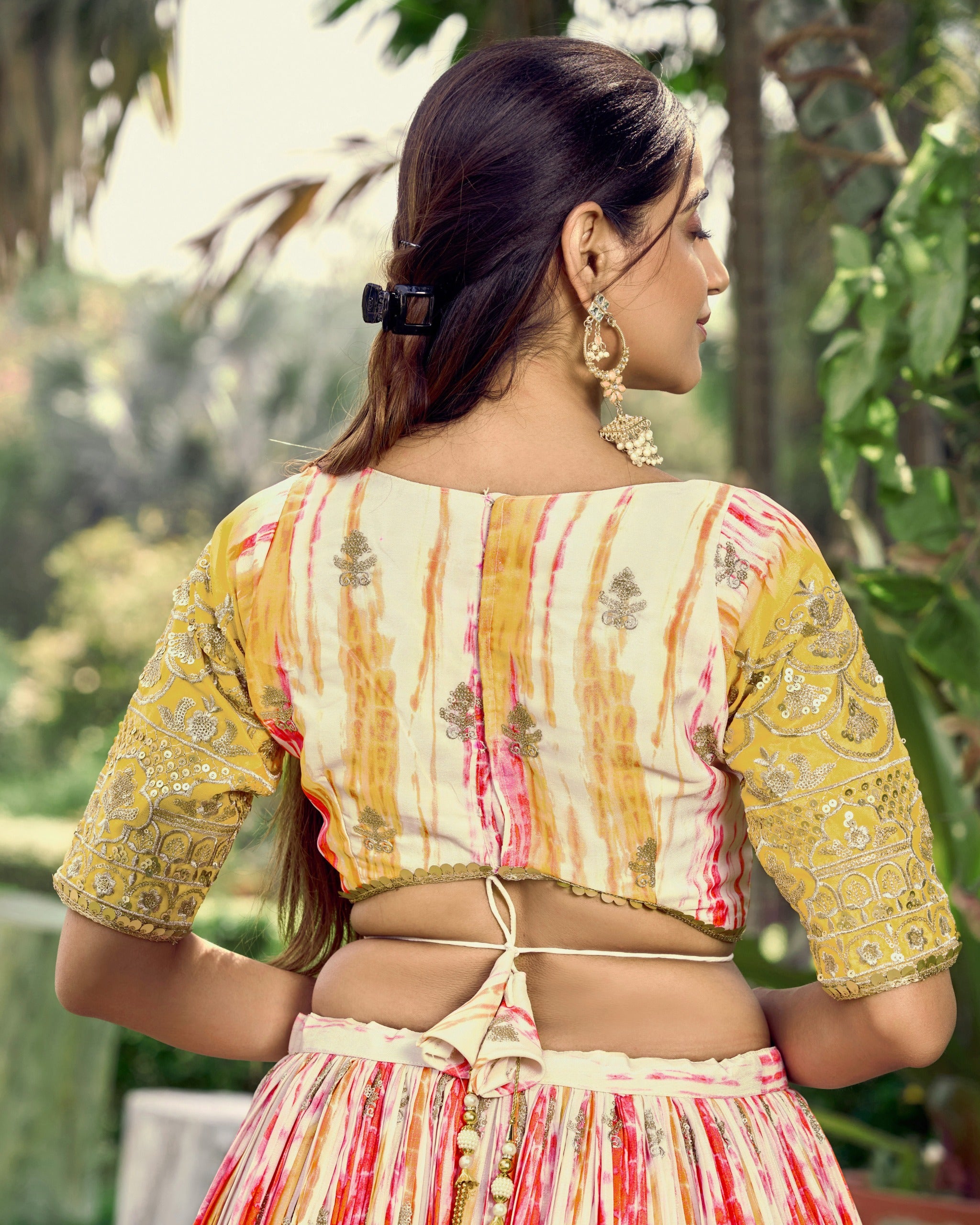 CORN YELLOW SILK LEHENGA CHOLI