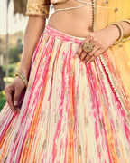 CORN YELLOW SILK LEHENGA CHOLI