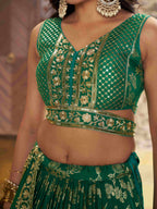 ROYAL GREEN LEHENGA CHOLI