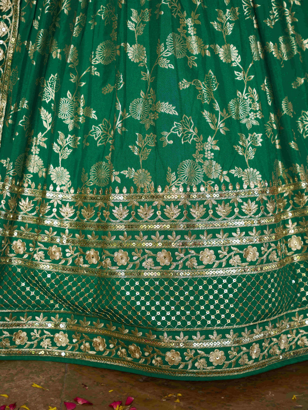 ROYAL GREEN LEHENGA CHOLI