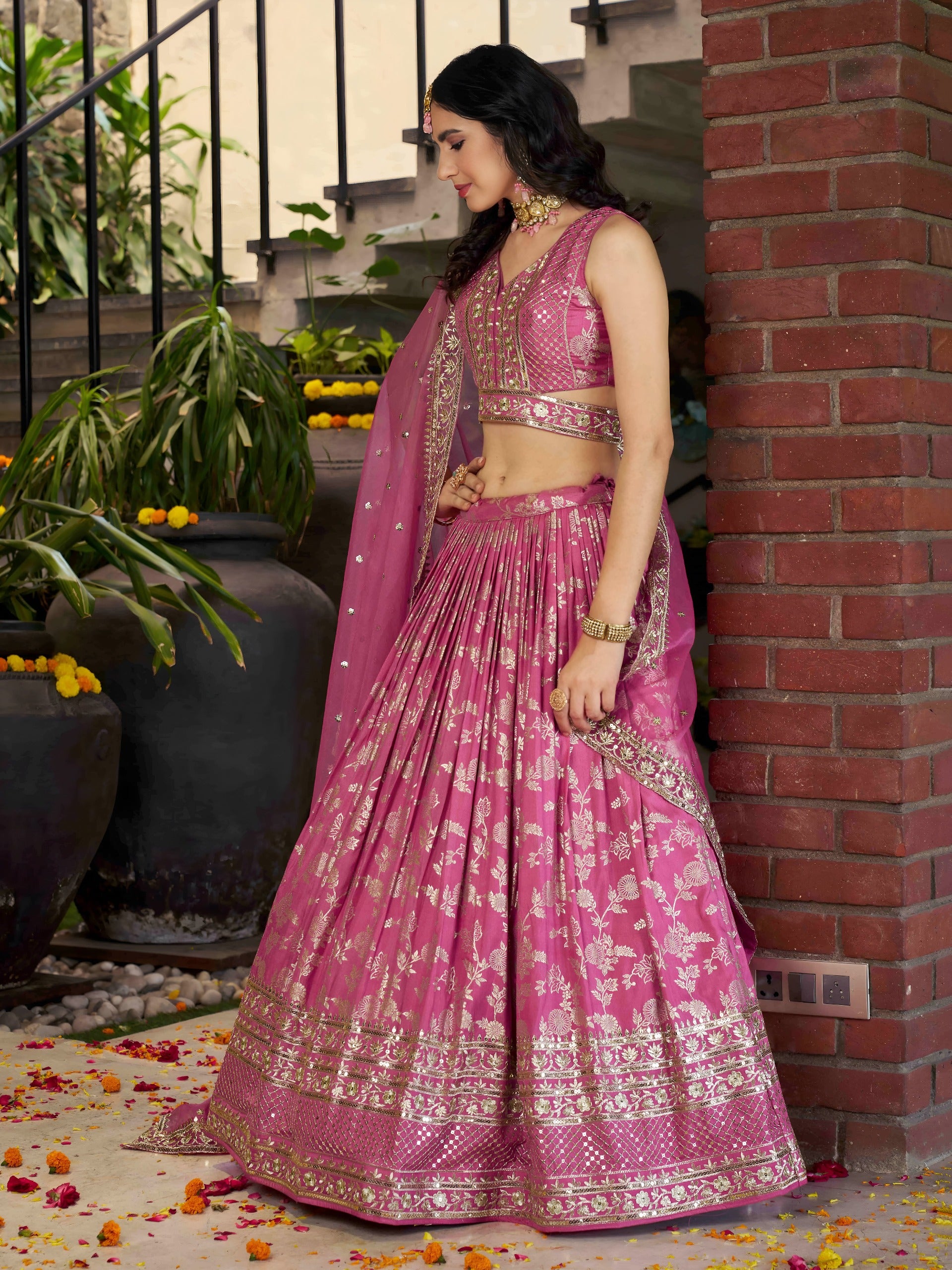 HOT PINK LEHENGA CHOLI