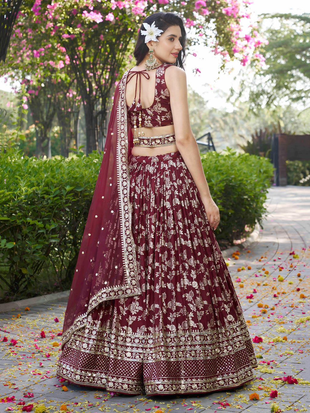 ROYAL MAROON LEHENGA CHOLI