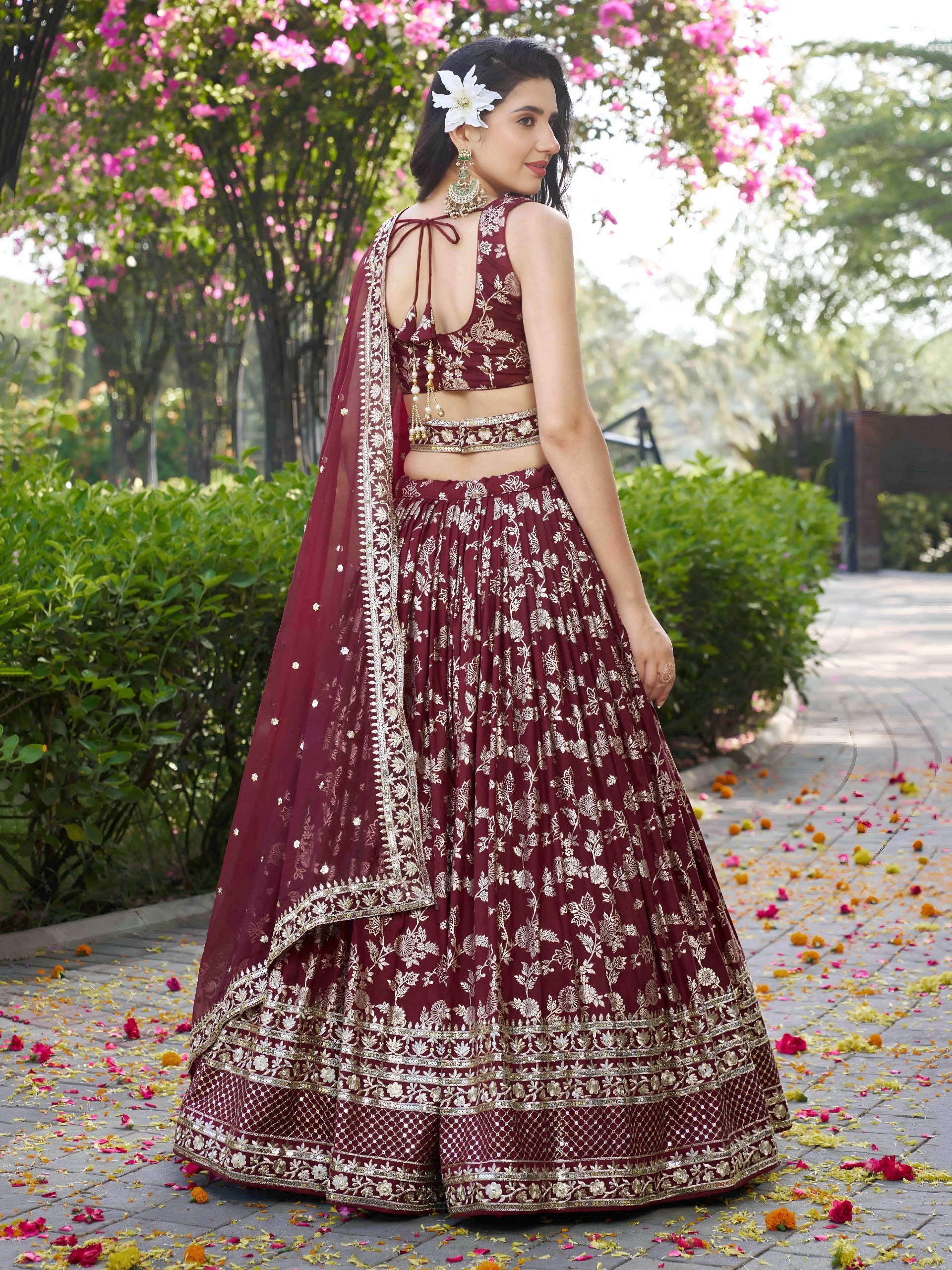 ROYAL MAROON LEHENGA CHOLI