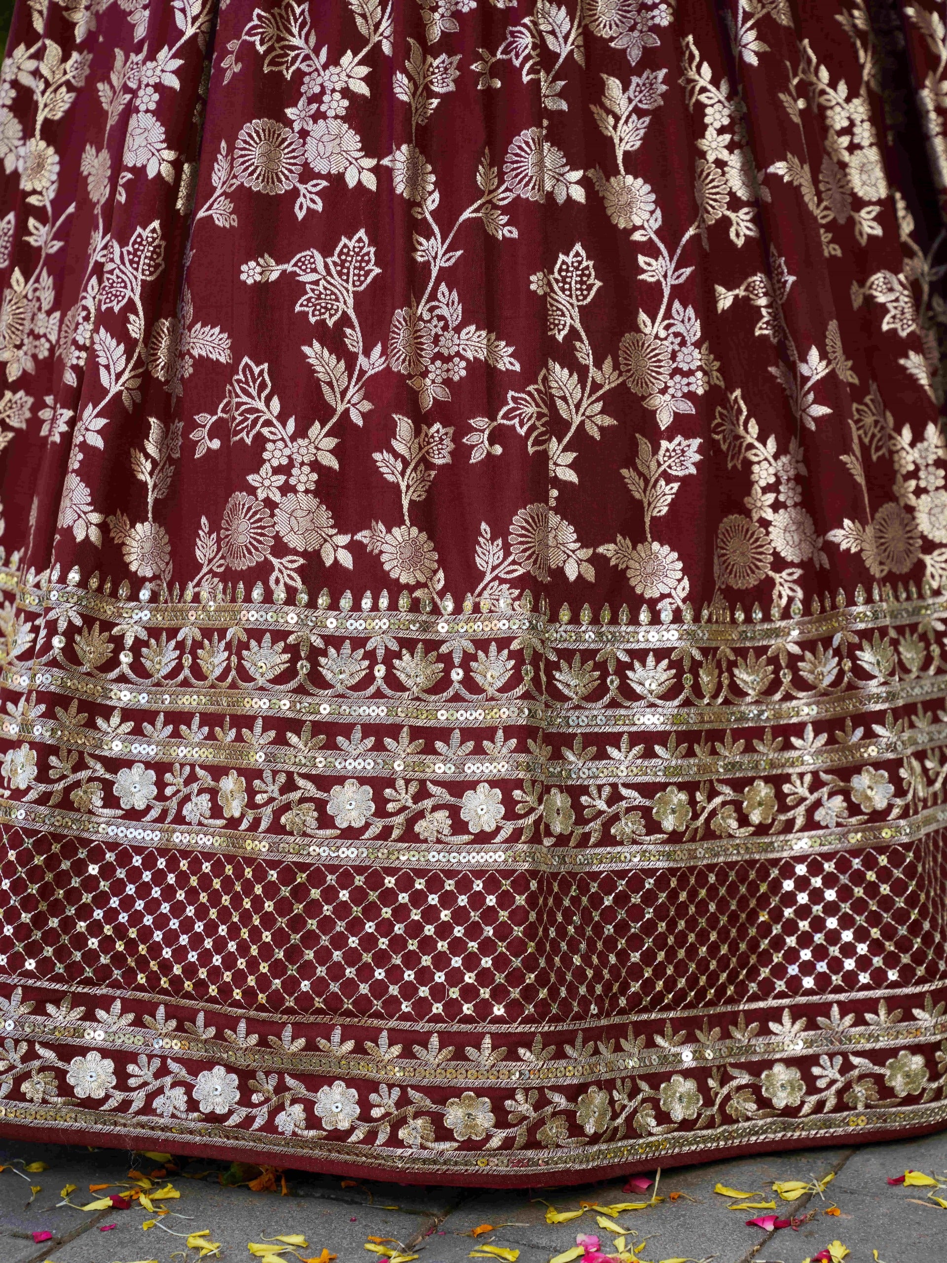 ROYAL MAROON LEHENGA CHOLI
