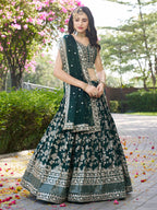 ROYAL GREEN LEHENGA CHOLI