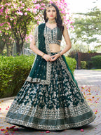 ROYAL GREEN LEHENGA CHOLI