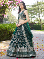 ROYAL GREEN LEHENGA CHOLI