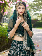 ROYAL GREEN LEHENGA CHOLI