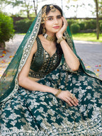 ROYAL GREEN LEHENGA CHOLI
