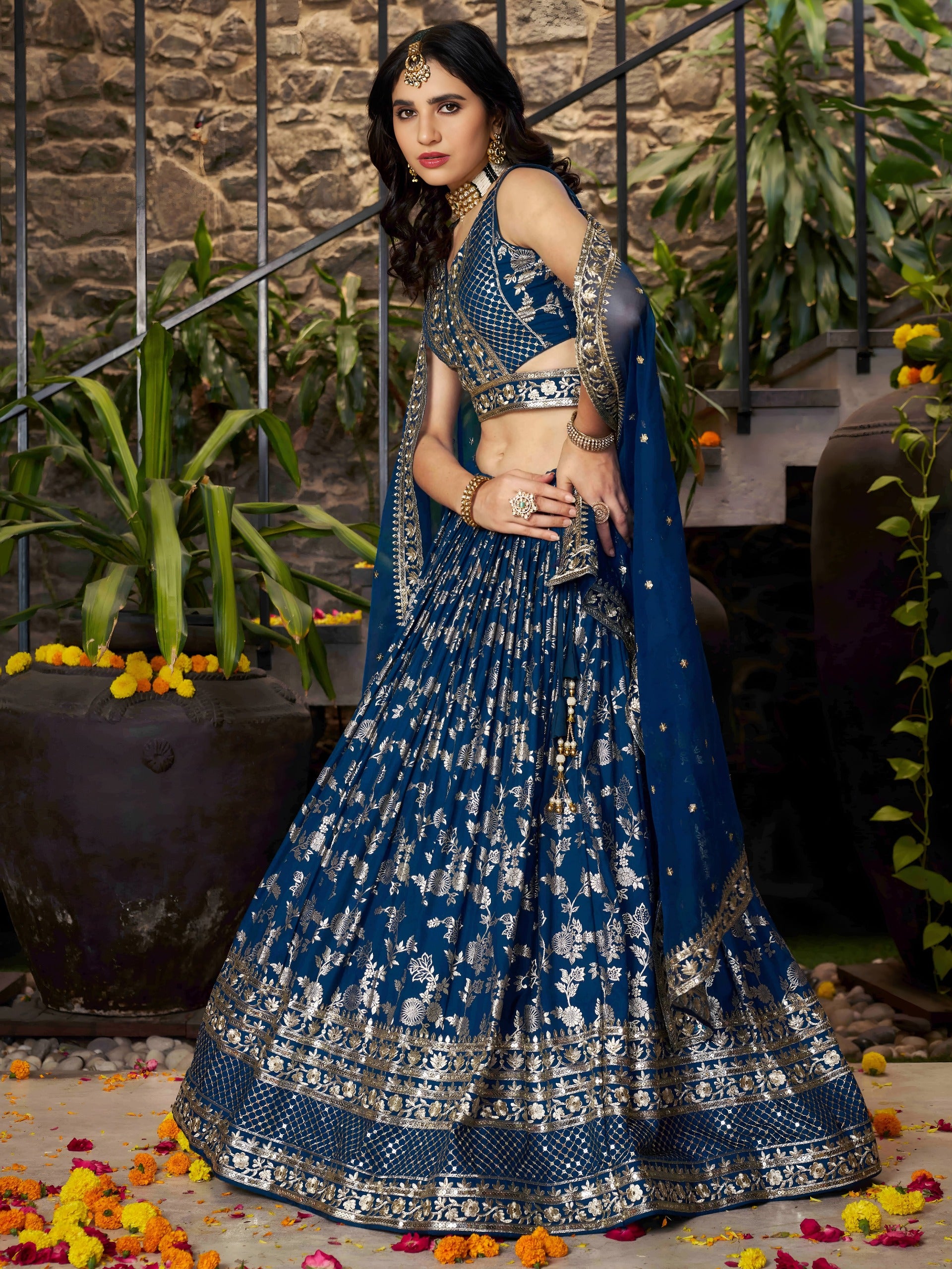DOVE BLUE LEHENGA CHOLI