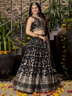 CHARCOAL BLACK LEHENGA CHOLI
