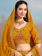 MUSTARD YELLOW LEHENGA CHOLI
