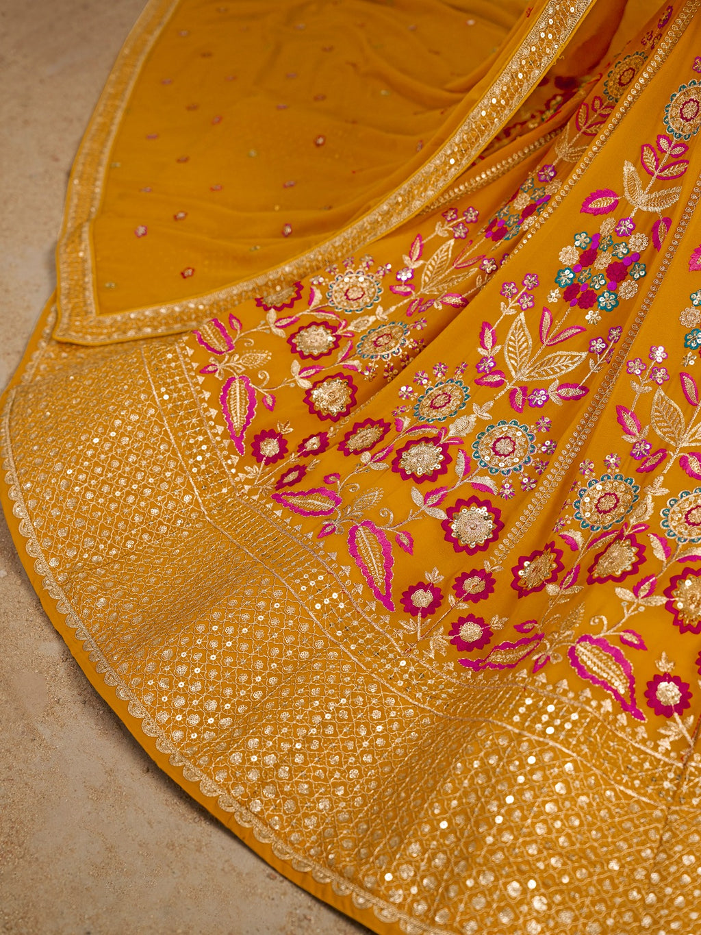 MUSTARD YELLOW LEHENGA CHOLI