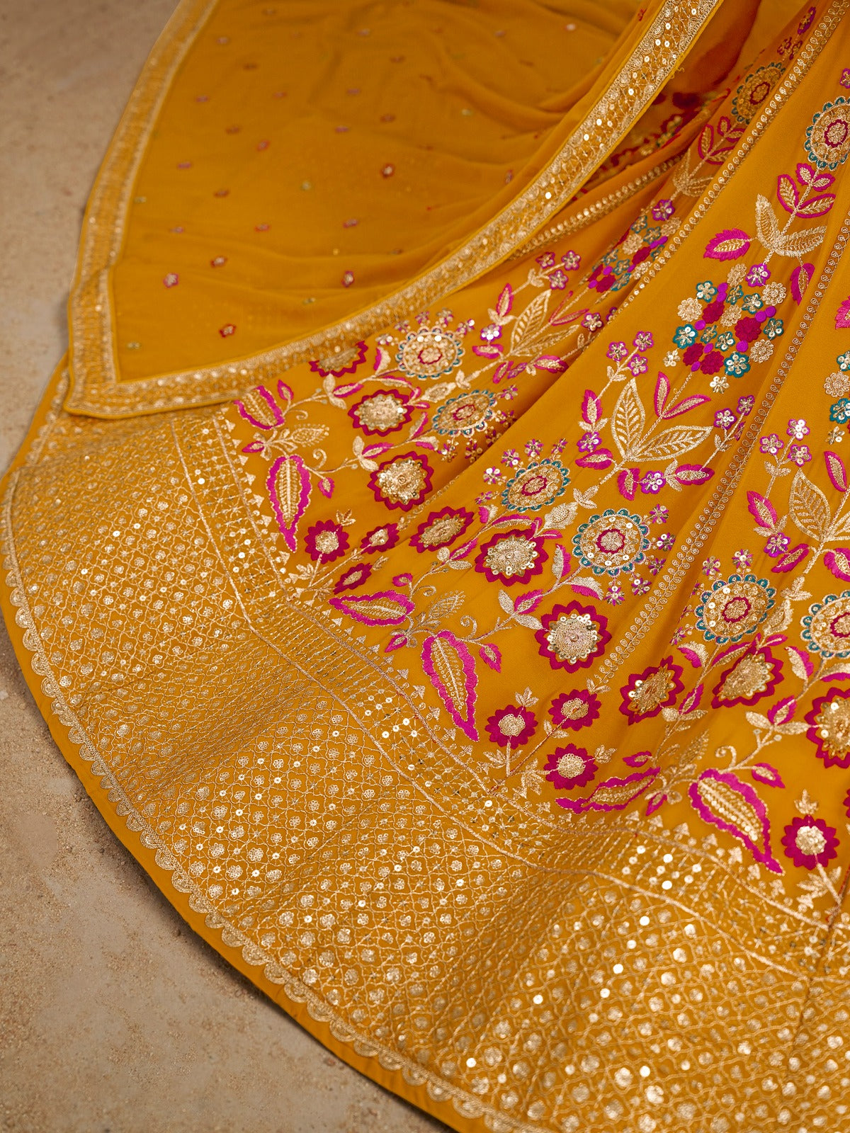 MUSTARD YELLOW LEHENGA CHOLI