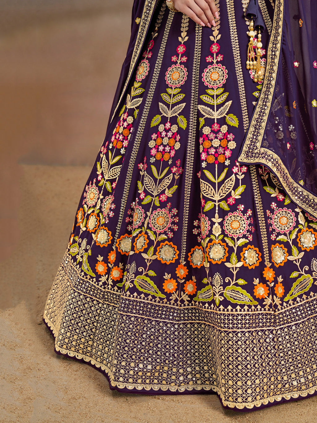 GRAPE PURPLE WEDDING LEHENGA