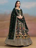 DARK GREEN WEDDING LEHENGA