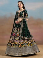 DARK GREEN WEDDING LEHENGA