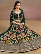 DARK GREEN WEDDING LEHENGA