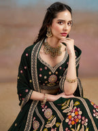 DARK GREEN WEDDING LEHENGA