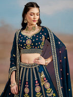 DENIM BLUE WEDDING LEHENGA
