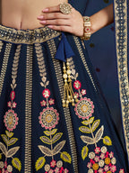 DENIM BLUE WEDDING LEHENGA
