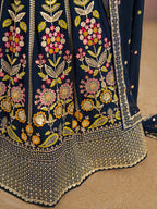 DENIM BLUE WEDDING LEHENGA