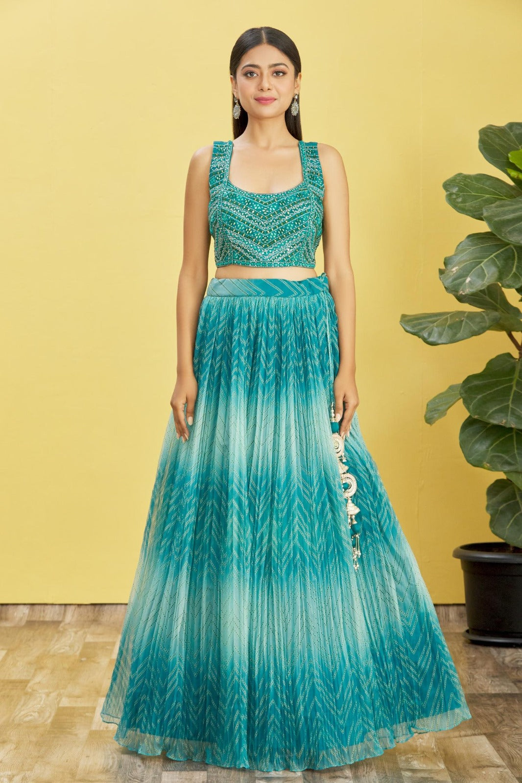 OCEAN BLUE WEDDING LEHENGA